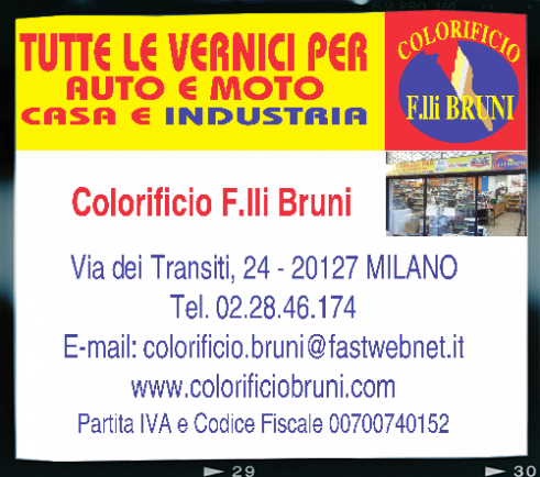 Biglietto da visita Colorificio F.lli Bruni